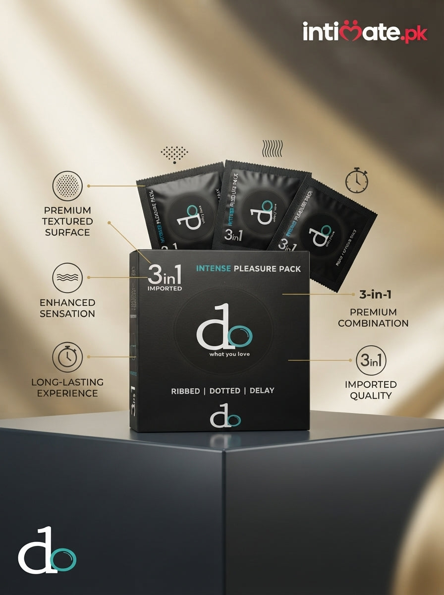 DO 3-in-1 Condoms – Dotted, Ribbed & Delay Condoms in Pakistan | intimate.pk