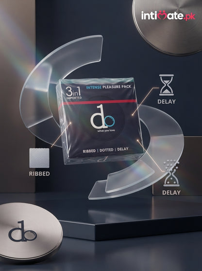 DO 3-in-1 Condoms – Dotted, Ribbed & Delay Condoms in Pakistan | intimate.pk