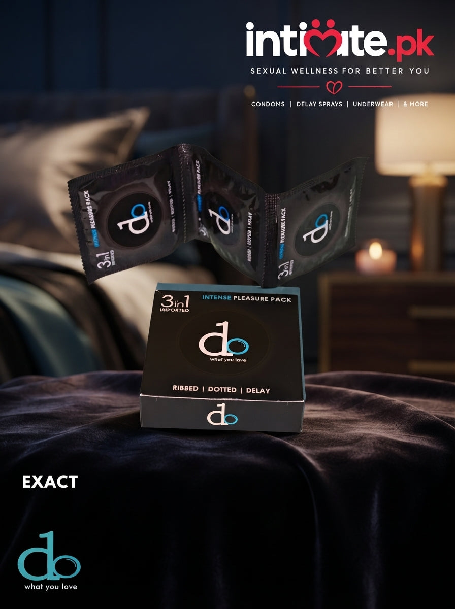 DO 3-in-1 Condoms – Dotted, Ribbed & Delay Condoms in Pakistan | intimate.pk