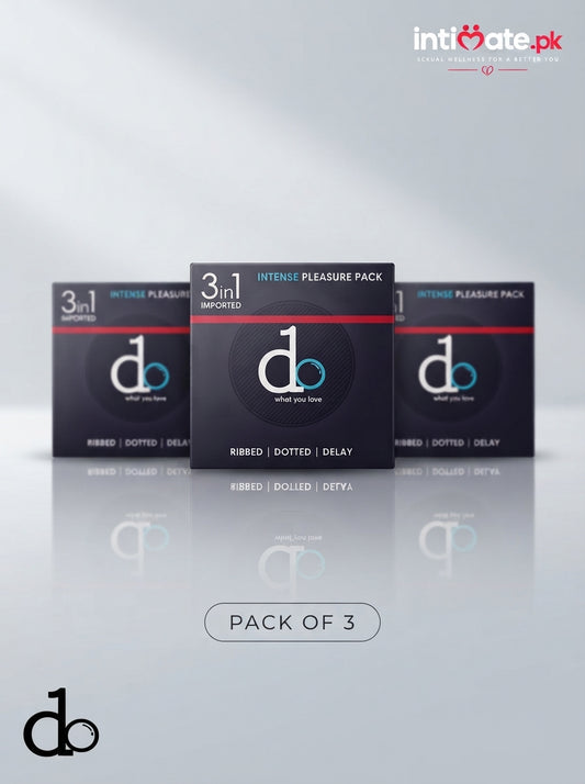 DO 3-in-1 Condoms – Dotted, Ribbed & Delay Condoms in Pakistan | intimate.pk