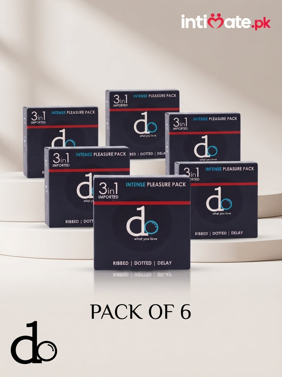 DO 3-in-1 Condoms – Dotted, Ribbed & Delay Condoms in Pakistan | intimate.pk