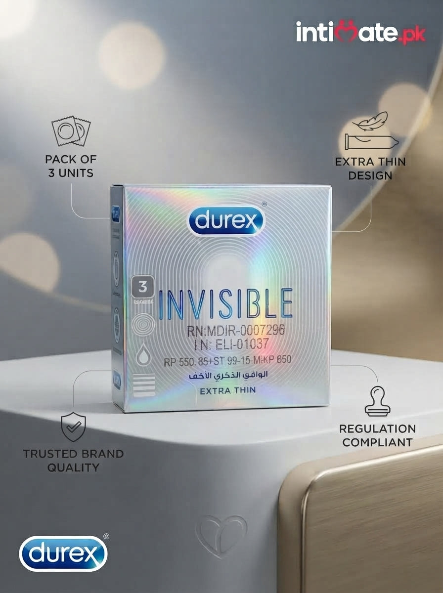 Durex Invisible Extra Thin Condoms with Extra Sensitivity - Buy Online in Pakistan