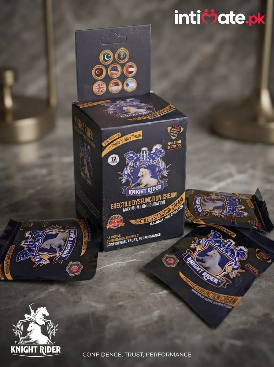 Knight Rider Delay Timing Lubricated Condoms 12pcs | Intimate.pk