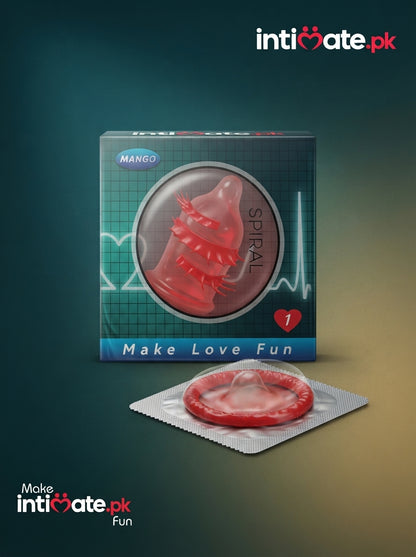 Mango Spiral Shape Spikes Condom – Make Love Fun