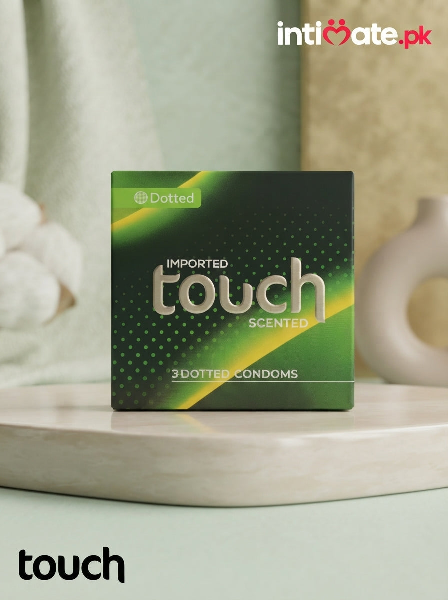 Touch Dotted Condoms retail package available online in Pakistan