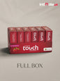 Front view of the Touch Strawberry Condoms package
