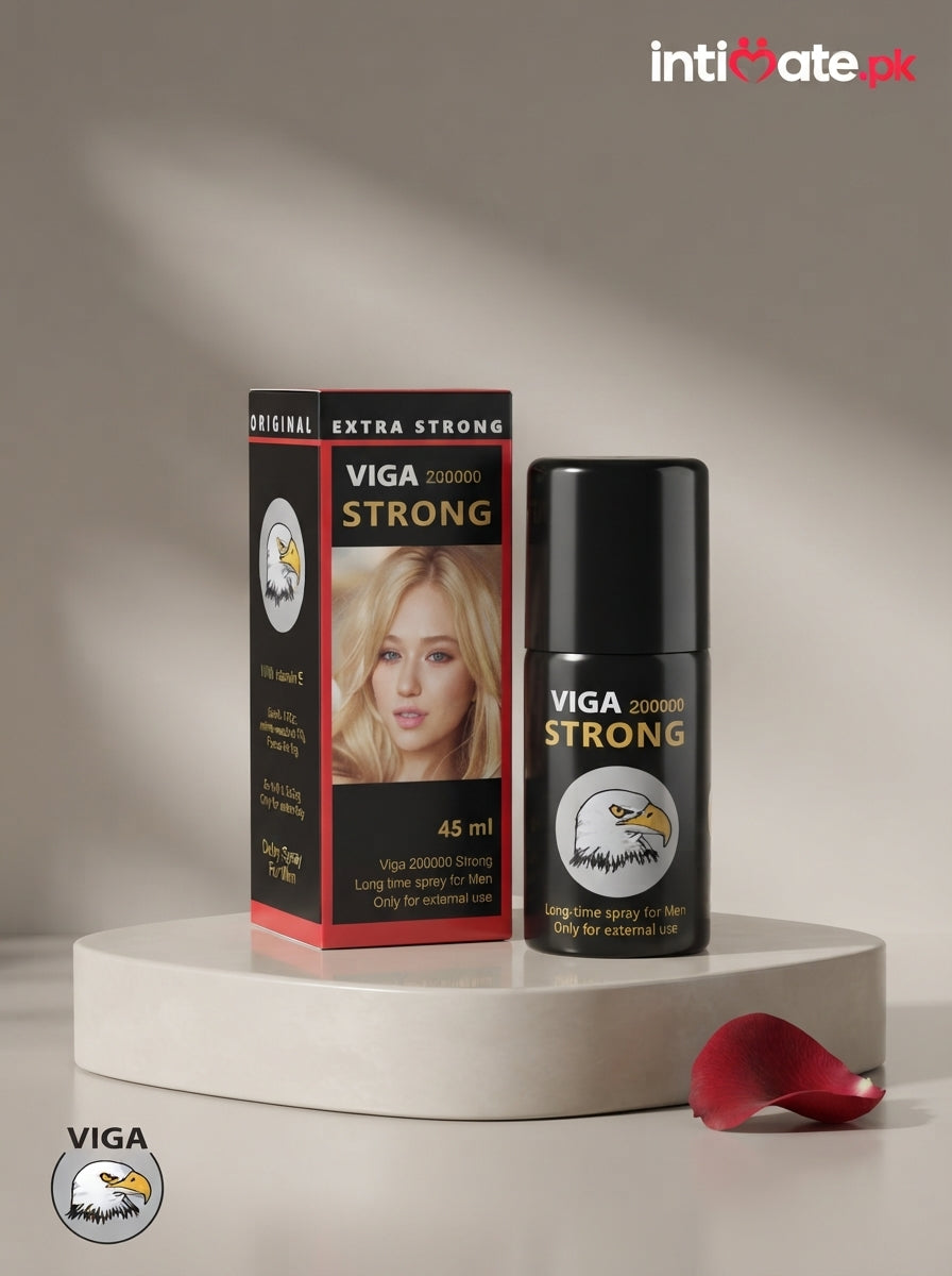 Viga Strong 200000 timing spray bottle and packaging