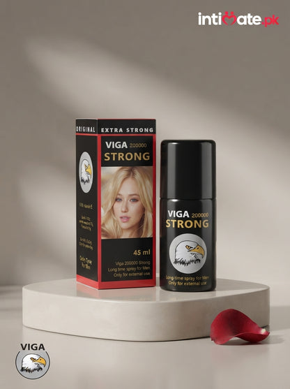 Viga Strong 200000 timing spray bottle and packaging