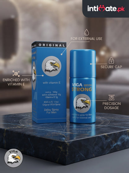 Viga Strong 88000 timing spray bottle and packaging