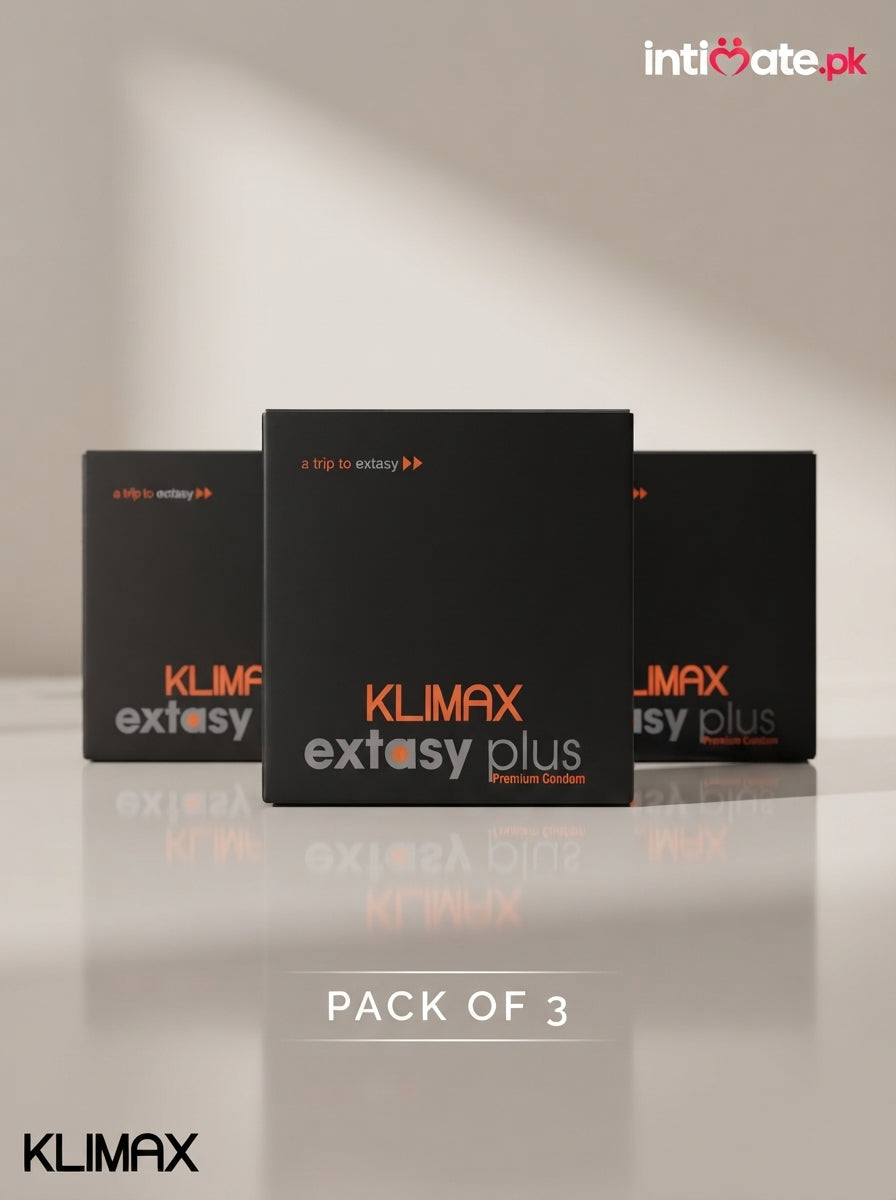 Klimax Extacy Plus is a condom variant described in retailer listings as having a double-contoured