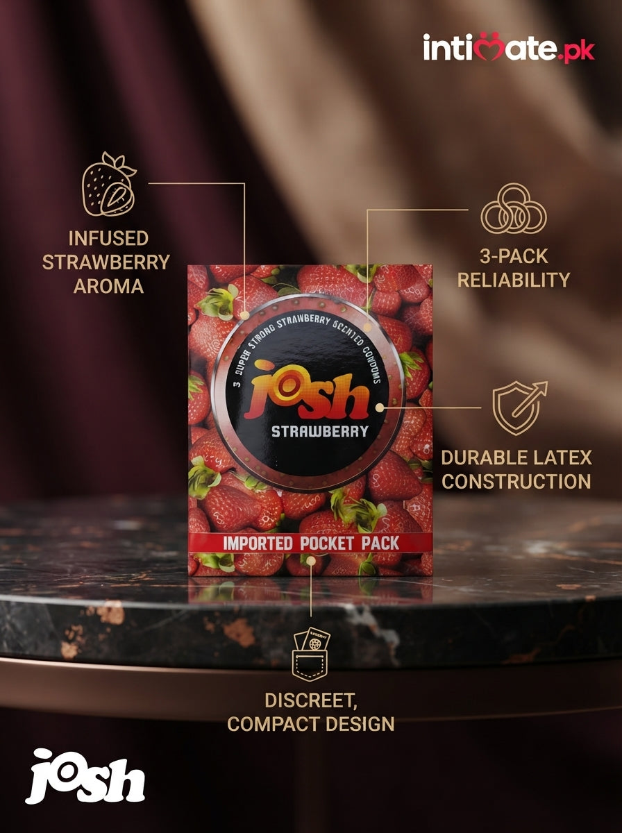 Josh Strawberry Flavored Condoms with Awesome Fragrance Buy Online
