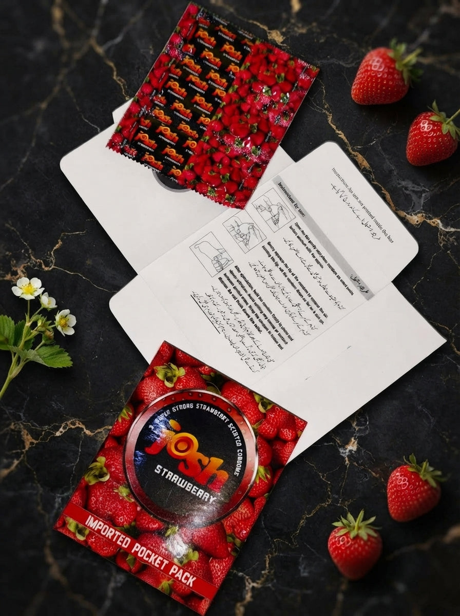 Josh Strawberry Flavored Condoms with Awesome Fragrance Buy Online