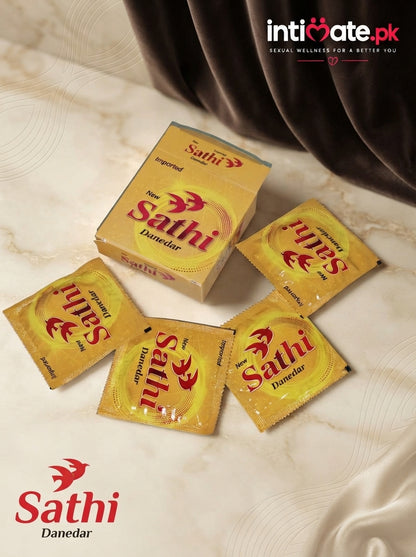 Sathi Danedar Dotted Condoms available at intimate.pk