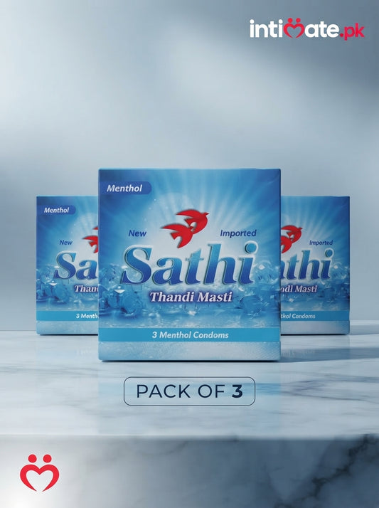 Product view of Sathi Thandi Masti Menthol Condoms